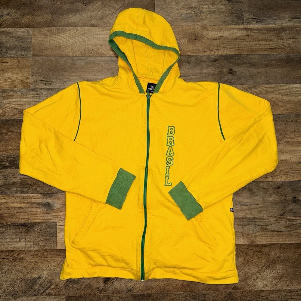 Brasili Hoodie WOMEN XL Full Zip YELLOW 100% Cotton